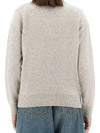 Baby Fox Patch Boxy Cardigan Light Grey Melange - MAISON KITSUNE - BALAAN 4