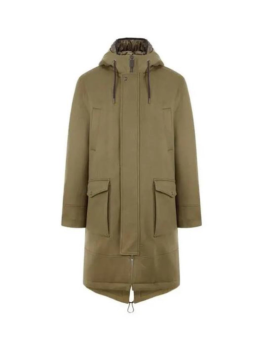 Men s Hooded Cashmere Sub Zero Coat Khaki 270154 - HERNO - BALAAN 1