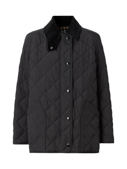 Diamond Quilted Thermoregulated Barn Jacket Black - BURBERRY - BALAAN 2