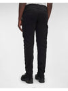 Men's Lens Wappen Stretch Satin Cargo Straight Pants Black - CP COMPANY - BALAAN 5