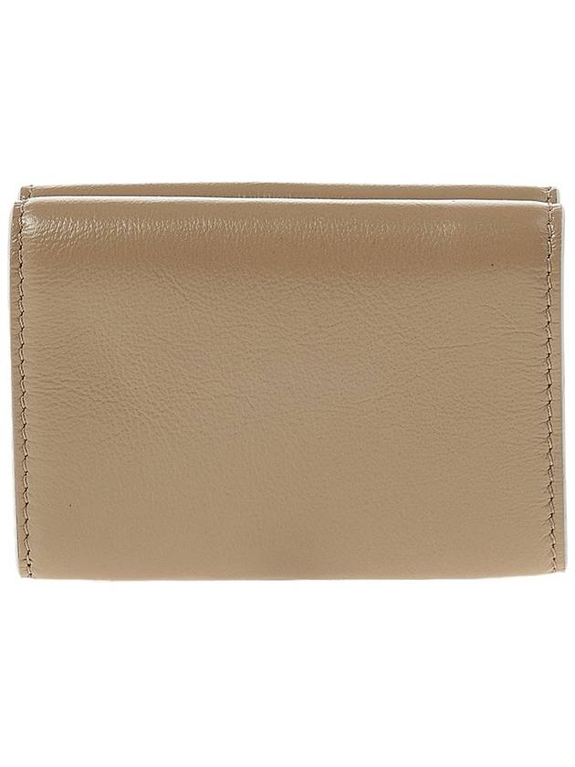 Logo Leather Half Wallet Beige - MARNI - BALAAN 4