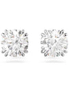 Stilla Round Stud Earrings White - SWAROVSKI - BALAAN 2