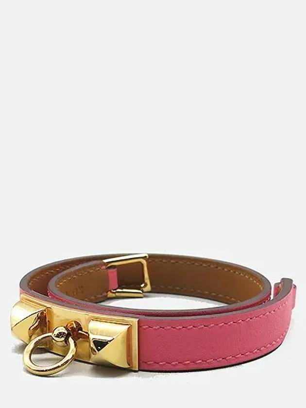 Pink leather bracelet jewelry - HERMES - BALAAN 2