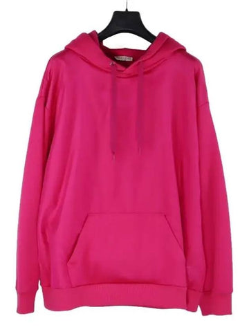 MF22L 8GW Q0F logo hooded sweatshirt pink - VALENTINO - BALAAN 1