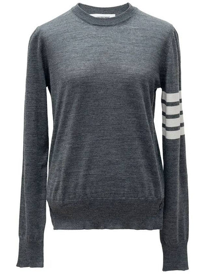 4-Bar Merino Jumper Wool Knit Top Grey - THOM BROWNE - BALAAN 2