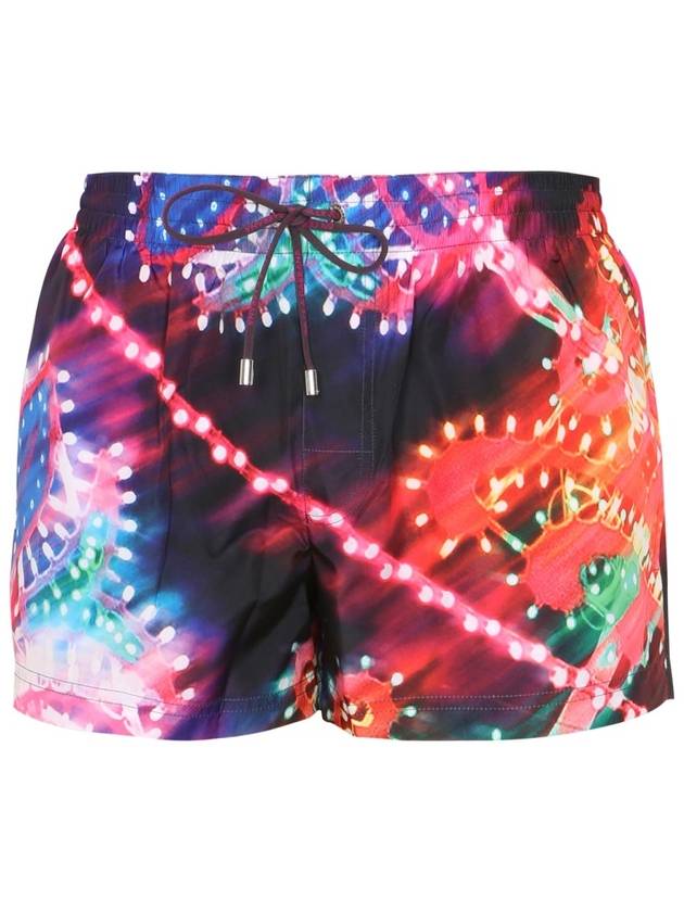 Men's Luminari Print Swim Shorts Pink Navy - DOLCE&GABBANA - BALAAN 2