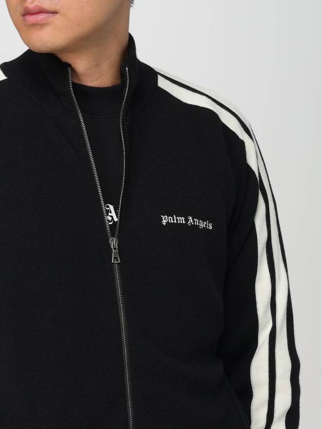 Palm Angels Wool Cashmere Track Jacket Black - PALM ANGELS - BALAAN 6