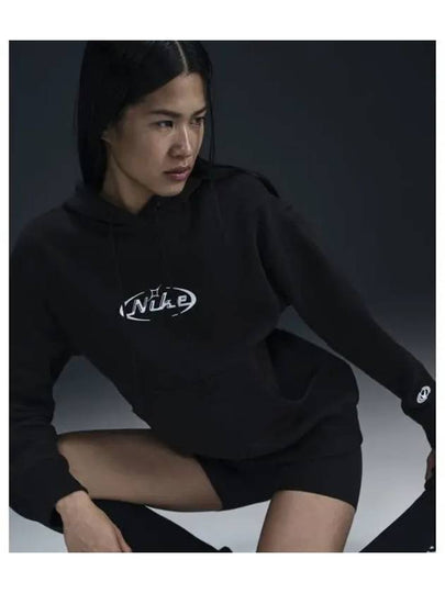 Sportswear Oversized Pullover Hoodie W Black White HQ2987 010 - NIKE - BALAAN 2