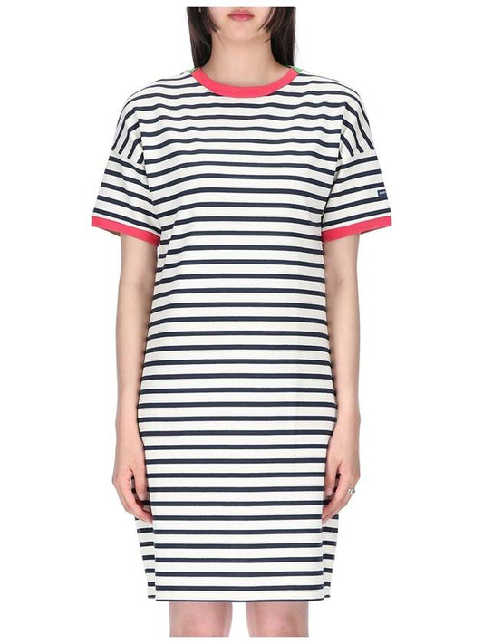 Soros Stripe 0677 50 Women's Short Sleeve Dress - SAINT JAMES - BALAAN 2