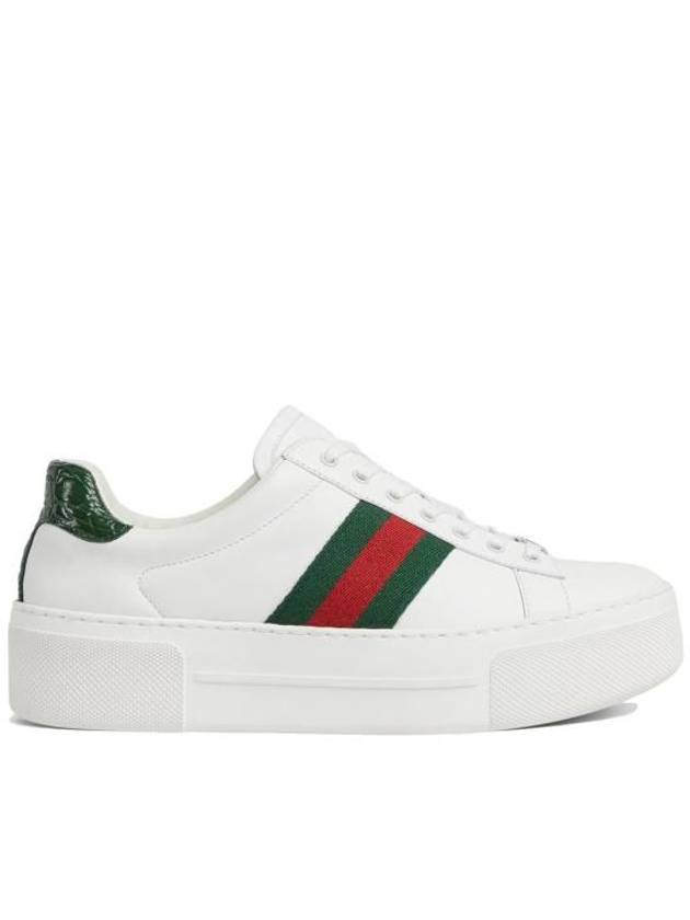 Women's Leather Low Top Sneakers White - GUCCI - BALAAN 2