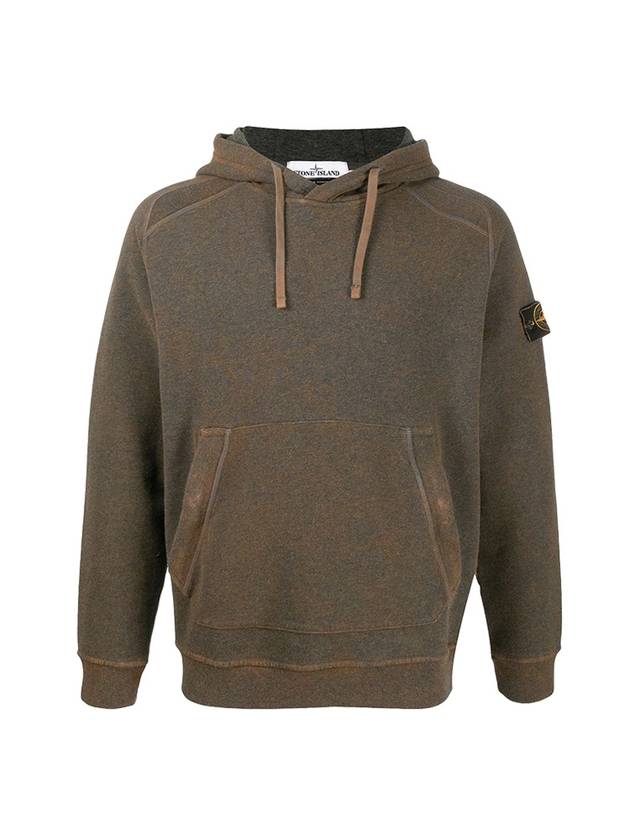 Dust Colour Treatment Hoodie Brown - STONE ISLAND - BALAAN 1