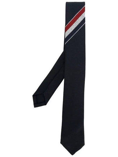 Three-Line Engineer Stripe Wool  Neck Tie Navy - THOM BROWNE - BALAAN 2