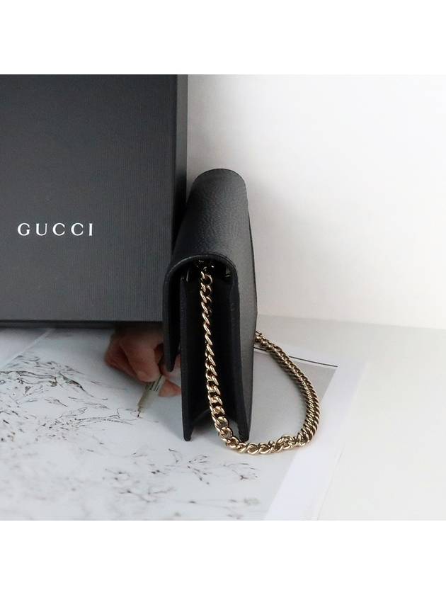 GG Interlocking Chain Strap Cross Bag Black - GUCCI - BALAAN 6