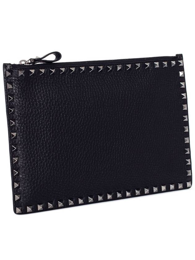 Rockstud Clutch Stampa Alce MY2P0565VAP 0NO All Black - VALENTINO - BALAAN 2