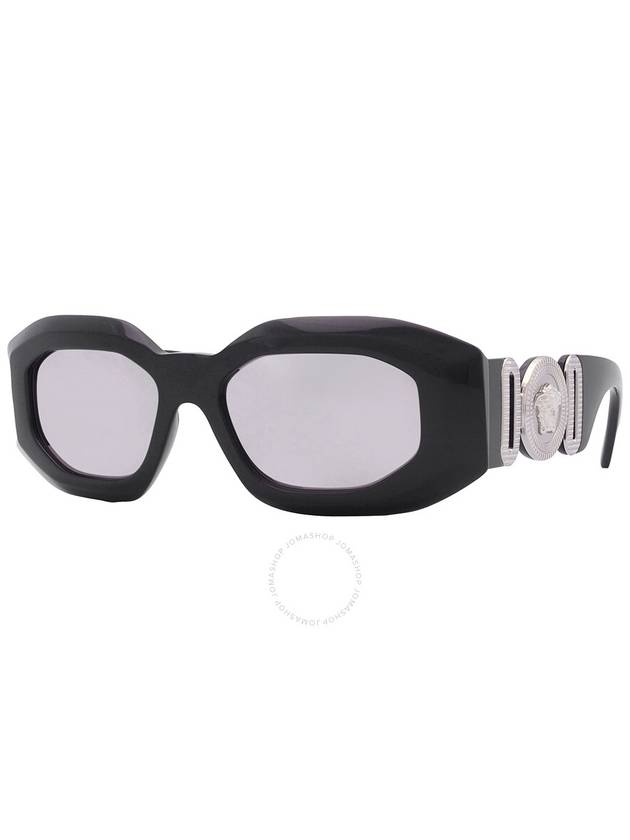 Versace Light Grey Mirrored Silver Irregular Men's Sunglasses VE4425U 54226G 54 - VERSACE - BALAAN 3