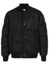 Macro Ripstop Nylon Metal Down Jacket Black - STONE ISLAND - BALAAN 2