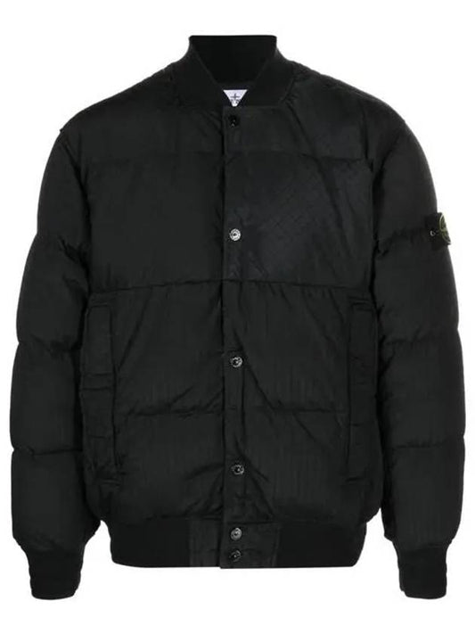 Macro Ripstop Nylon Metal Down Jacket Black - STONE ISLAND - BALAAN 2