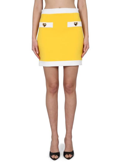 Short Skirt 01180424 4028 YELLOW - MOSCHINO - BALAAN 2