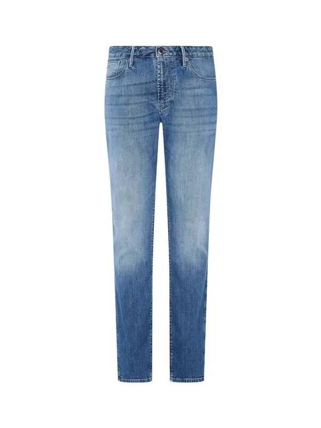 Men s slim fit washed denim pants indigo 271903 - EMPORIO ARMANI - BALAAN 1