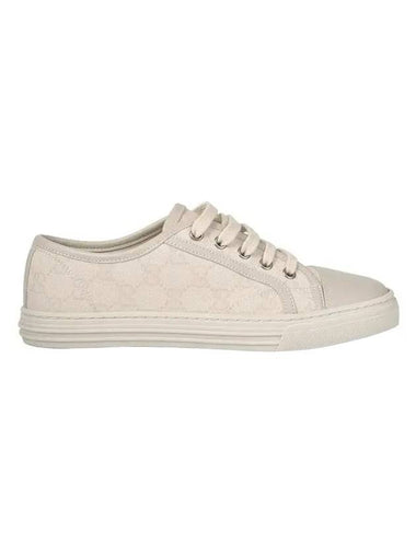 GG Canvas Low Top Sneakers Beige - GUCCI - BALAAN 1