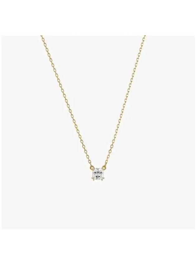 Stilla Crystal Pendant Square Cut Necklace Gold - SWAROVSKI - BALAAN 4