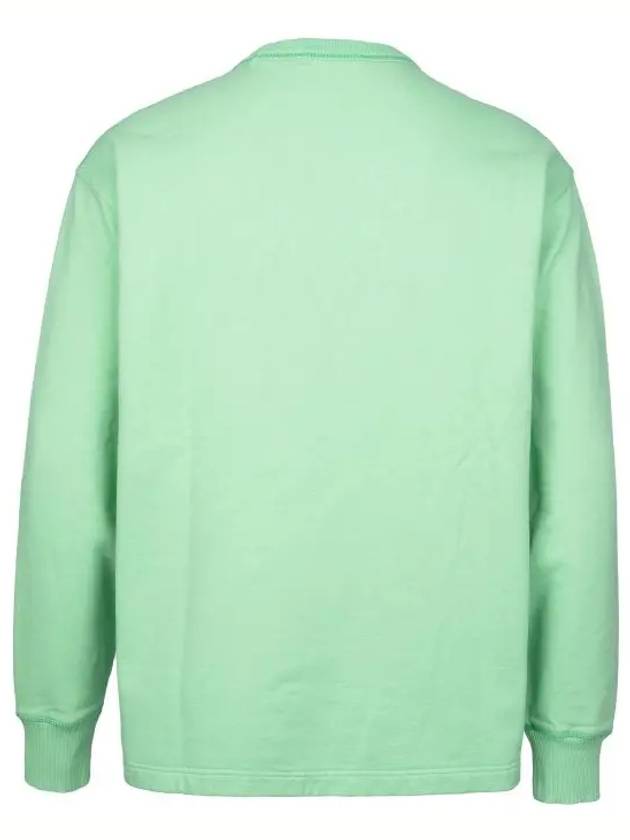 Acne Logo Print Sweatshirt Mint Green BI0082 - ACNE STUDIOS - BALAAN 7