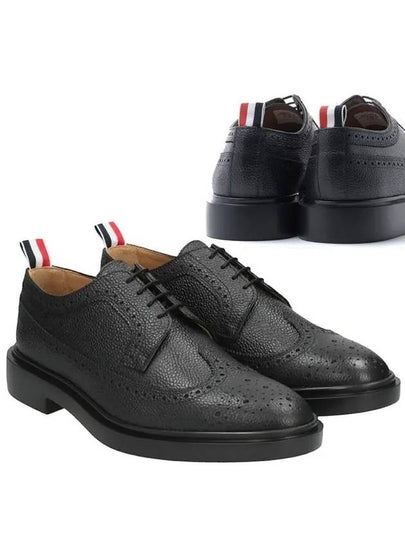 Men's Classic Long Wing Brogue Lace Up Brogue Shoes Black - THOM BROWNE - BALAAN 2