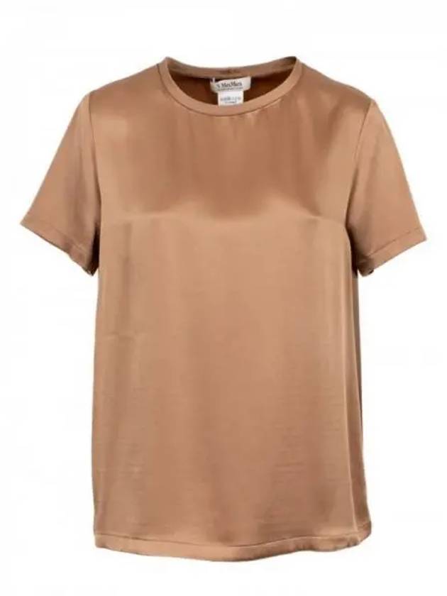 Rebecca Acetate Short Sleeve T-Shirt Brown - MAX MARA - BALAAN 2