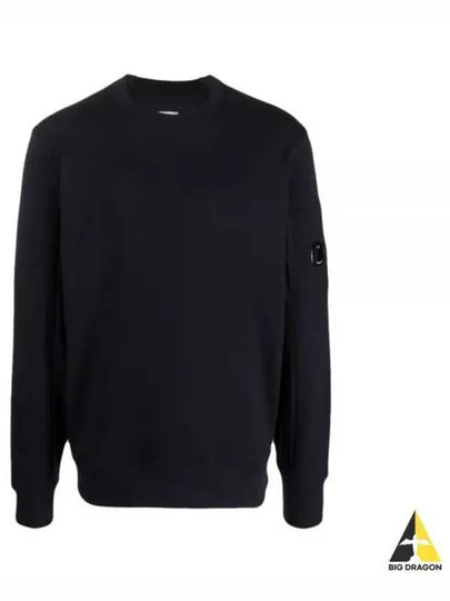 Diagonal Raised Fleece Sweatshirt Navy - CP COMPANY - BALAAN 2