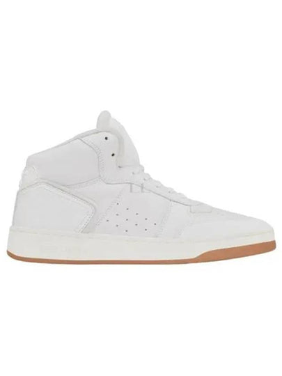 SL 08 Calfskin Mid High Top Sneakers White - SAINT LAURENT - BALAAN 2