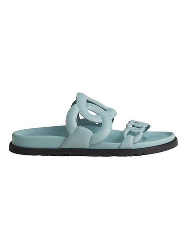 Extra Leather Sandals Blue - HERMES - BALAAN 1