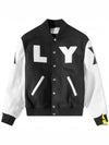 Classic Embossed Logo Leather Varsity Jacket White Black - 1017 ALYX 9SM - BALAAN 2