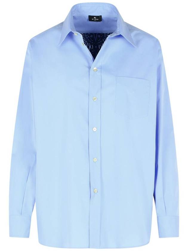 Etro Blue Cotton Shirt - ETRO - BALAAN 1