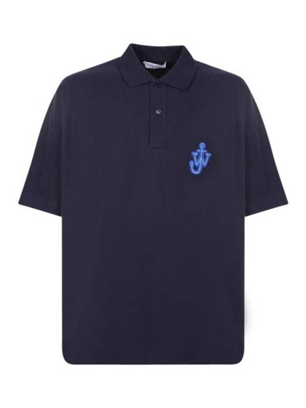 Anchor Patch Polo Shirt Dark Blue - JW ANDERSON - BALAAN 2