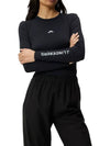 Tekla Slim Crew Neck Long Sleeve T-Shirt Black - J.LINDEBERG - BALAAN 3