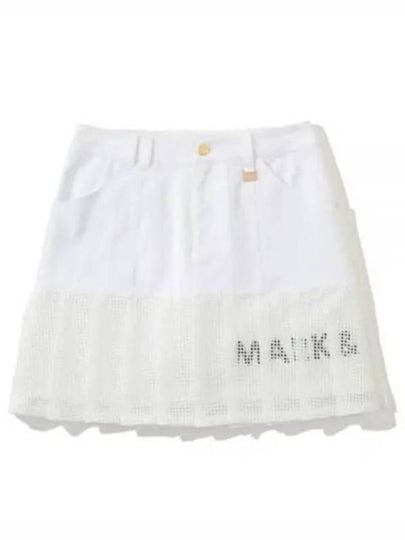 Golf Wear Women s Mini Pleated Skirt MLW 3B AE06 WHITE - MARK & LONA - BALAAN 2