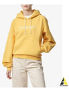 Logo Print Cotton Hoodie Yellow - SAINT LAURENT - BALAAN 2