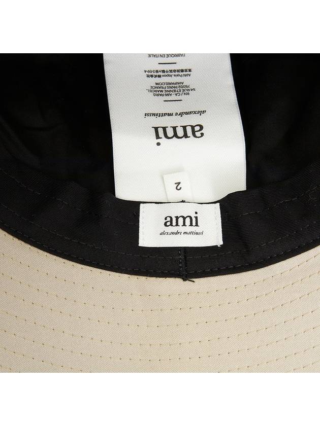 De Coeur Bucket Hat Light Beige - AMI - BALAAN 8