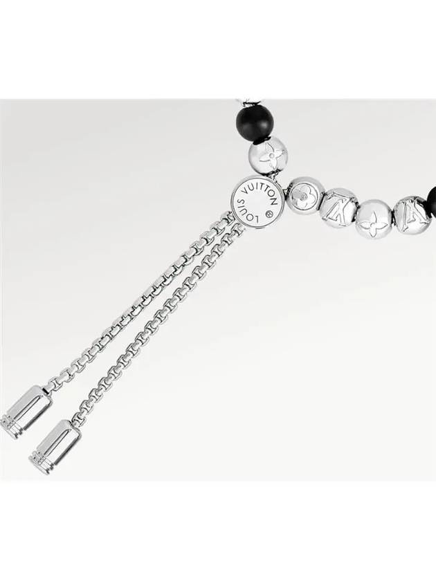 LV Monogram Beads Bracelet Silver - LOUIS VUITTON - BALAAN 4