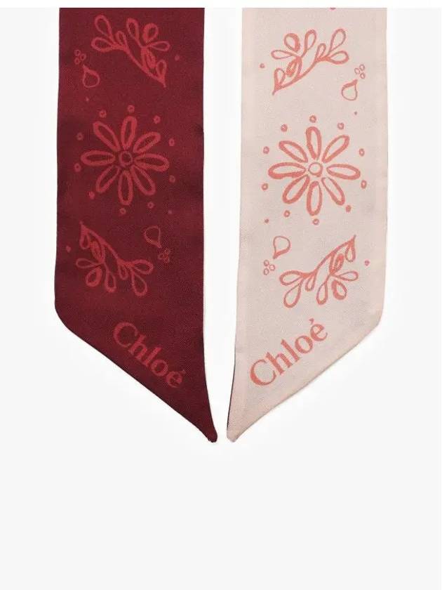 Bandeau Silk Scarf Pink - CHLOE - BALAAN 4