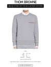 Men's Three-Stripe Tab Pocket Loopback Crew Neck Sweatshirt Light Grey - THOM BROWNE - BALAAN 3