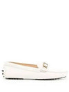 Women's Gommino Leather Driving Shoes White - TOD'S - BALAAN 2