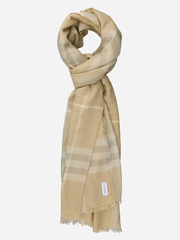 Vintage Check Wool Scarf Beige - BURBERRY - BALAAN 2