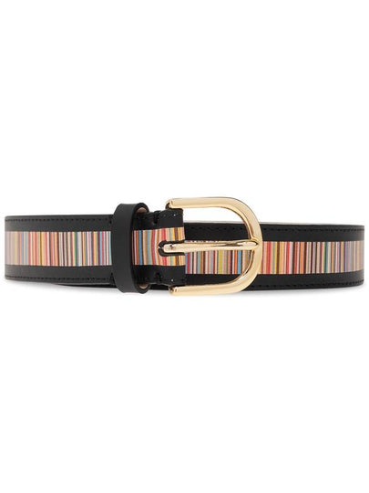 Striped Leather Belt W1A7612LSIGST - PAUL SMITH - BALAAN 2