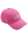 Logo Cotton Ball Cap Pink - GANNI - BALAAN 5