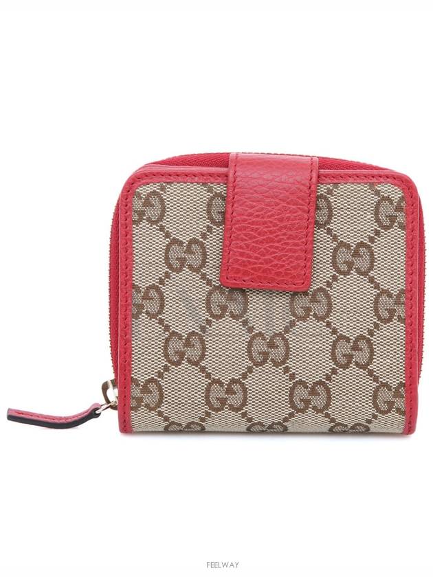 Supreme Red Zipper GG Canvas Half Wallet 346056 - GUCCI - BALAAN 4