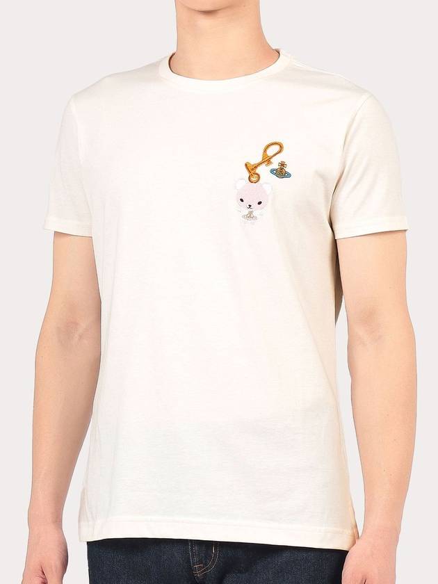 ORB Bear Short Sleeve T-Shirt White - VIVIENNE WESTWOOD - BALAAN 3