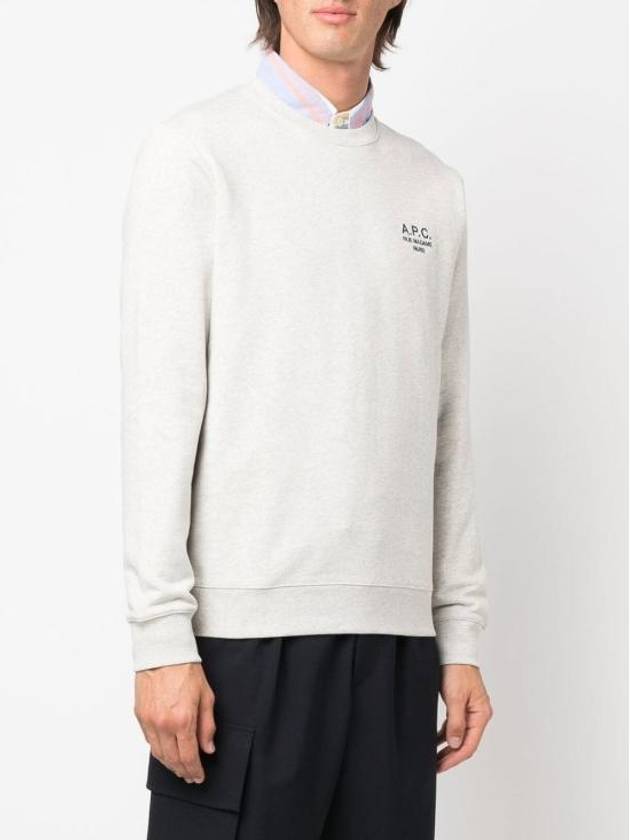 Rider Chest Small Logo Sweatshirt Grey - A.P.C. - BALAAN 4