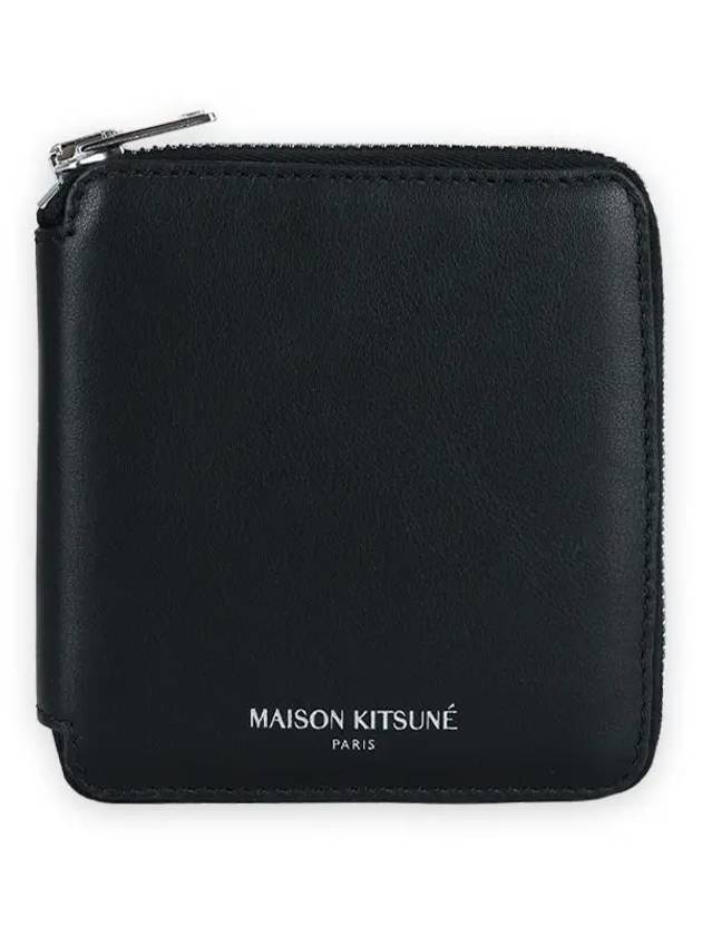 Square Zipper Half Wallet Black - MAISON KITSUNE - BALAAN 2