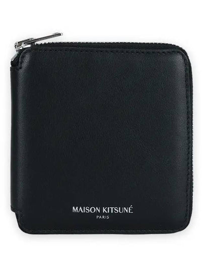 Square Zipper Half Wallet Black - MAISON KITSUNE - BALAAN 2